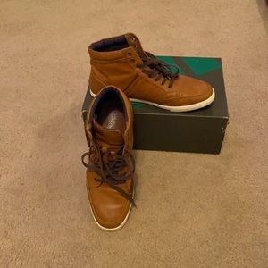 Leather, Tan, 9.5, boots